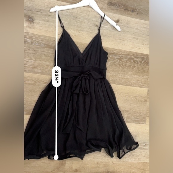 Moonlight Chiffon Little Black Dress with Spaghetti Straps‎ Size Small - Picture 4 of 12